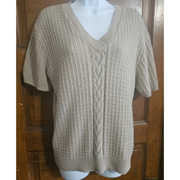 Woman's Vintage Shimmer Sweater Vest - Picture 1 of 11